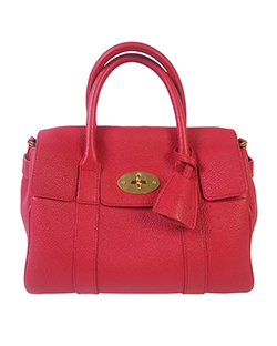 Small Bayswater Satchel, Leather, Red, 10391558, 3